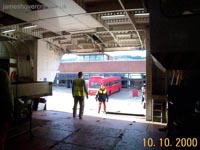 The bowramp, lowered, as seen from inside